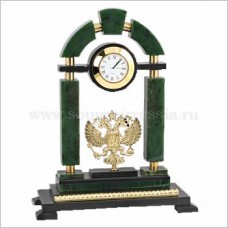 ​Часы арка с гербом РФ из нефрита (на заказ)